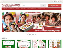 Tablet Screenshot of photoplayingcardstore.com